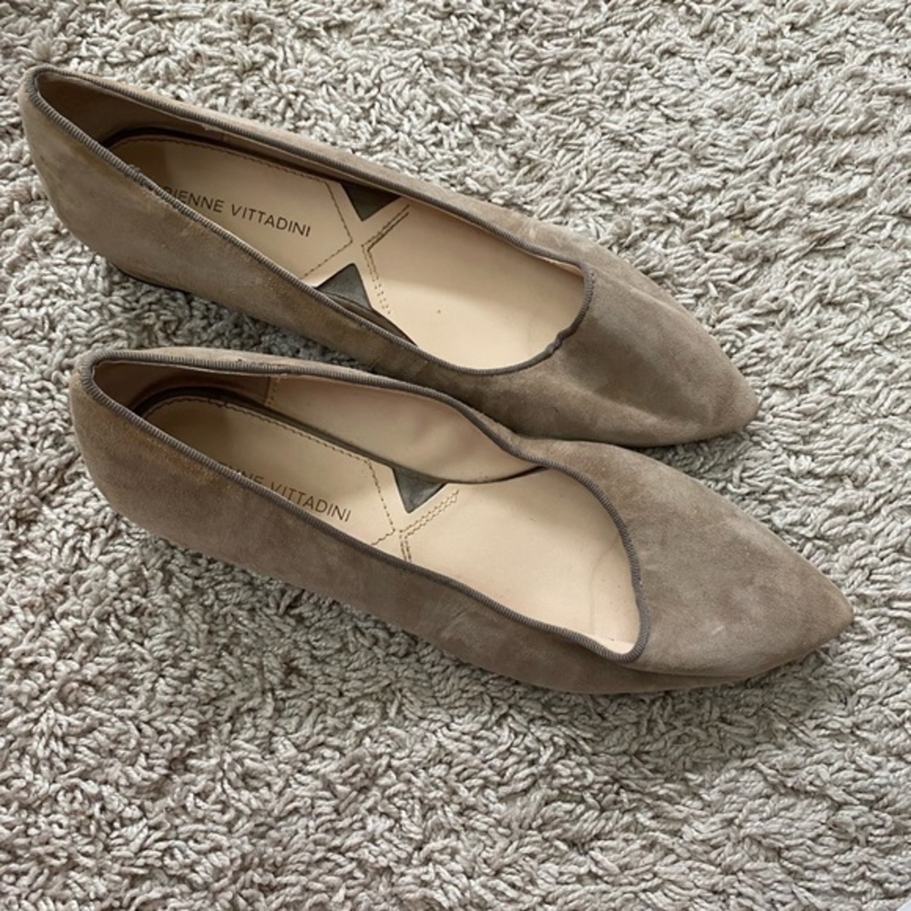 Adrienne Vittadini Taupe Flats